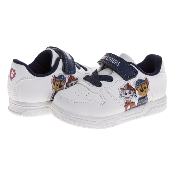 Little Boys Official Paw Patrol Chase & Marshall White Sneakers