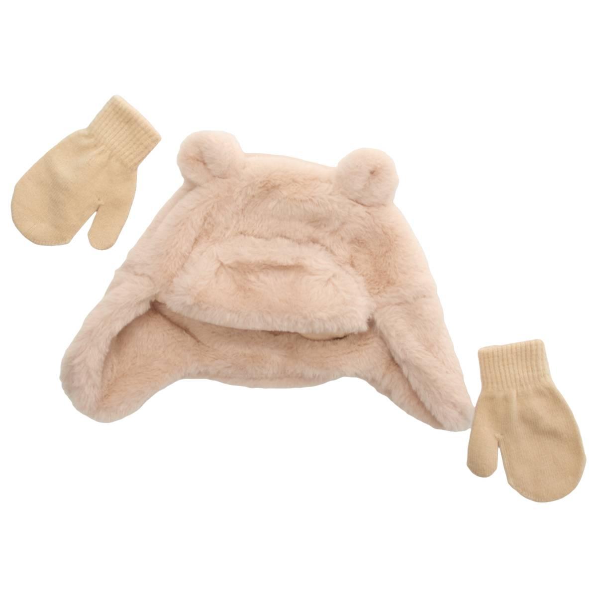 Baby Boy (12-24M) Capelli New York Bear Trapper Hat & Mittens Set