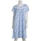 Womens Elizabeth & Nicole Short Sleeve Floral Lace Trim Nightgown - image 1