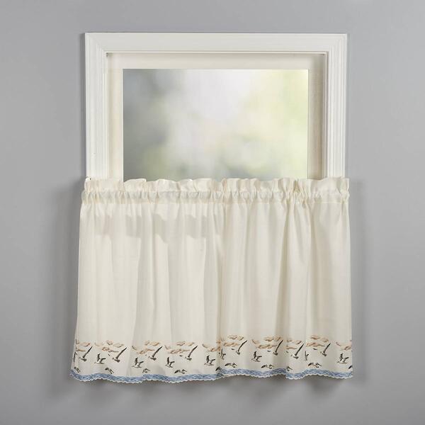 Seagulls Embroidered Tier Curtains - image 