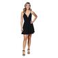 Juniors Emerald Sundae Crepe Lace Back Double Tier Skater Dress - image 1
