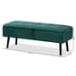 Baxton Studio Caine Velvet Fabric Wood Storage Bench - image 12