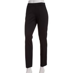 Womens Anne Klein Pull On One Button Solid Faux Fly Pants