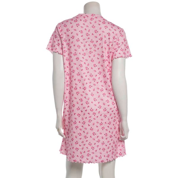 Womens Jessica Simpson Short Sleeve Pointelle Hearts Nightshirt