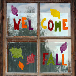 Northlight Seasonal Welcome Fall Thanksgiving Gel Window Clings