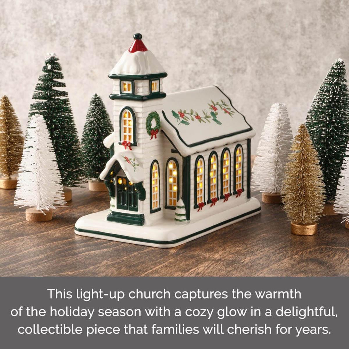 Pfaltzgraff® Winterberry Village Church with LED Light
