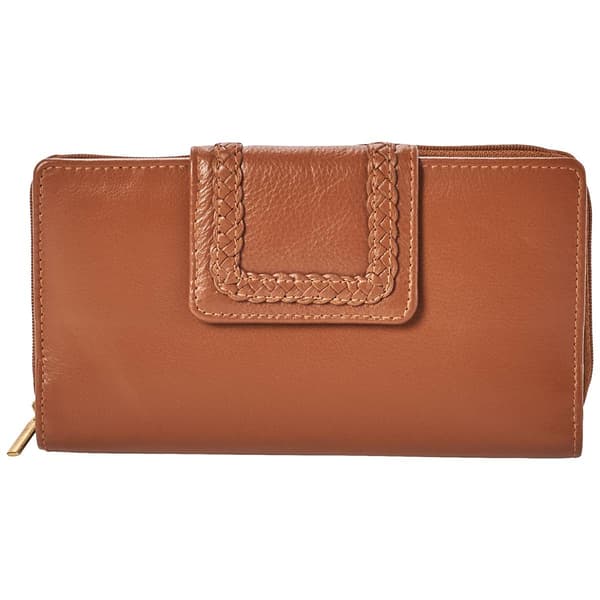 Womens Great American Leatherworks Tab Zip Clutch Wallet - image 
