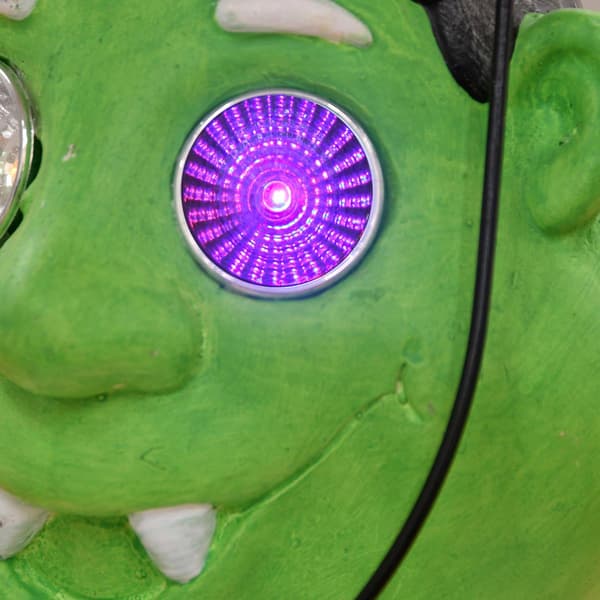 National Tree 12in. Green Ghoul Lantern with LED Lights