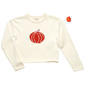 Girls (7-16) No Comment Long Sleeve Pumpkin Crew Sweater - image 1