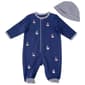 Baby Boy &#40;NB-9M&#41; Little Me Sailboats Footed Sleeper & Hat - image 1
