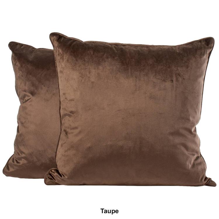 Metro Luxe 2pk. Velvet Feather-Filled Decorative Pillows - 20x20