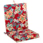 Jordan Manufacturing Grid Flowers Chair Pad - Red/Orange - image 1