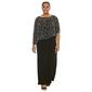 Plus Size MSK Asymmetrical Bead Poncho Overlay Gown - image 1