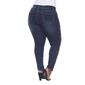 Plus Size White Mark&#174; Cheetah Panel Denim Jeans - image 3