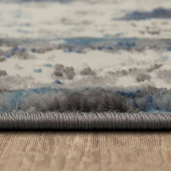 Mohawk Home Waldorf Grey/Dark Blue Area Rug