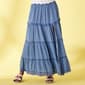 Juniors Angie High Slit Tier Eyelet Maxi Skirt - image 1