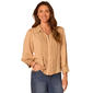 Womens Democracy Scallop Trim Button Front Blouse - image 1