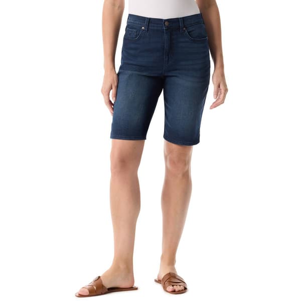 Petite Gloria Vanderbilt Amanda Bermuda With Slit Shorts - image 