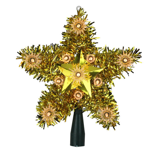 Northlight Seasonal Gold Star Christmas Tree Topper - image 