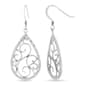 Forever New Sterling Silver Filigree Pear Shape Dangle Earrings - image 1