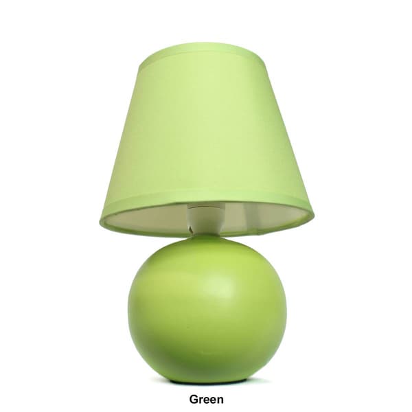 Simple Designs Mini Ceramic Globe Table Lamp