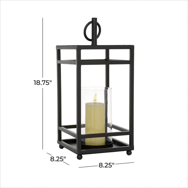 9th & Pike&#174; Square Iron Contemporary Candle Lantern