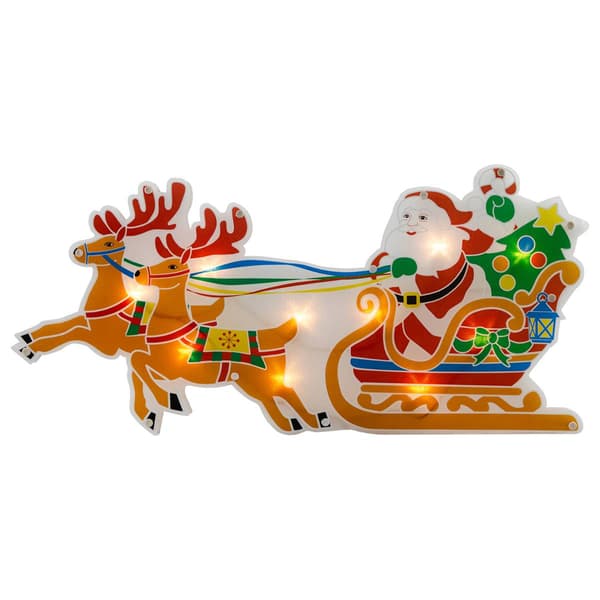 Northlight Seasonal Santa & Reindeer Christmas Window D&#233;cor
