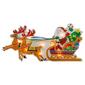 Northlight Seasonal Santa & Reindeer Christmas Window D&#233;cor - image 2