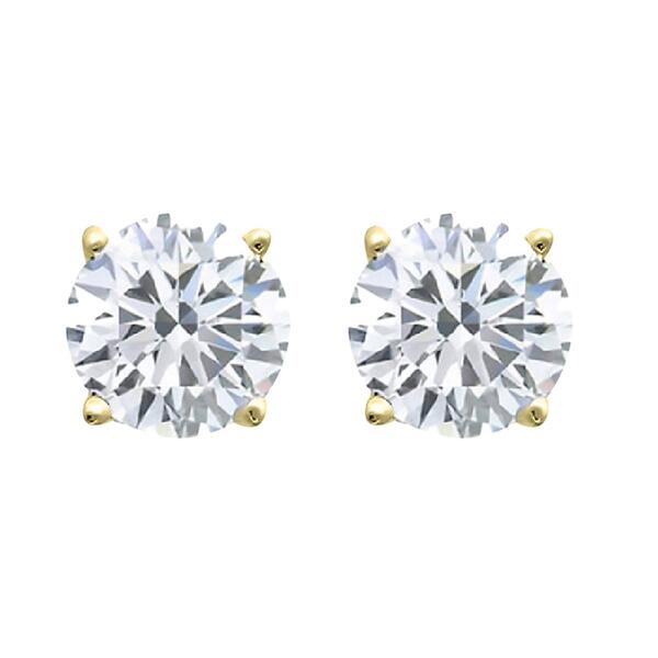 Parikhs 10kt. Yellow Gold Diamond Stud Earrings - image 