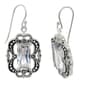 Marsala Fine Silver Plated Marcasite & CZ Earrings - image 1
