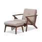 Baxton Studio Bianca Arm Chair and Ottoman Set - image 3