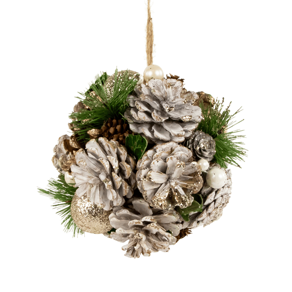 Northlight Pine Needle & Pinecones Christmas Ball Ornament