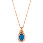 Le Vian(R) Rose Gold London Blue Topaz Diamond Pendant - image 1