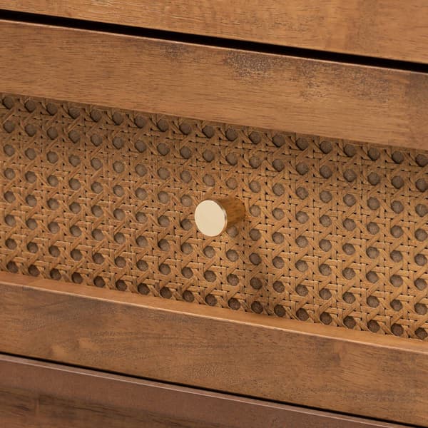 Baxton Studio Ramiel Modern Ash Walnut Wood 6-Drawer Dresser