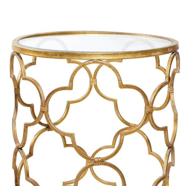 9th & Pike® Gold Contemporary Metal Accent Table