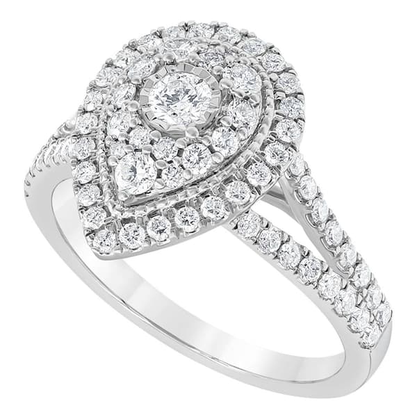 Diamond Classics(tm) 10kt. White Gold 1ctw. Diamond Bridal Ring - image 