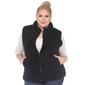 Plus Size White Mark Zip Up Sherpa Vest - image 1