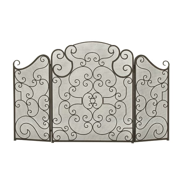 9th & Pike&#40;R&#41; Black Metal Fireplace Screen