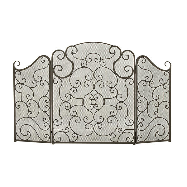 9th & Pike&#40;R&#41; Black Metal Fireplace Screen - image 