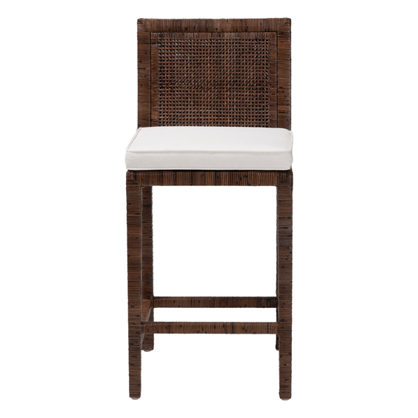 bali & pari Sofia Mahogany Wood Counter Stool