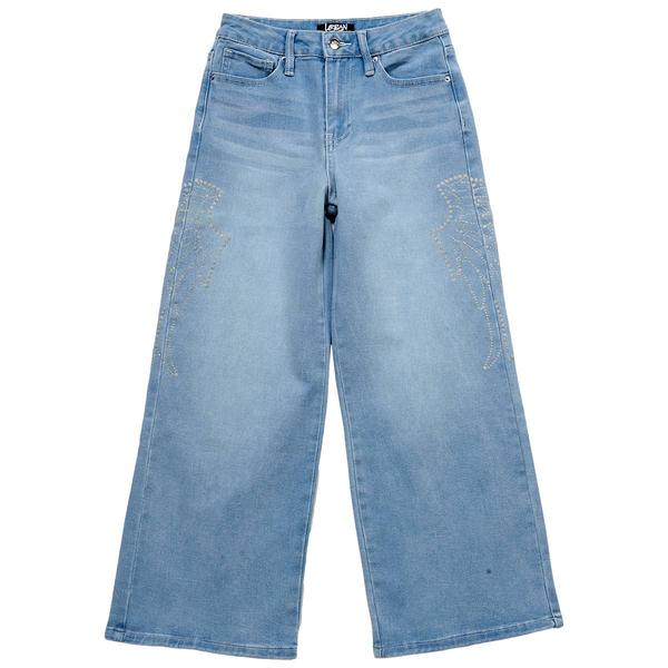 Girls (7-14) Urban Rise Angel Wing Wide Leg Baggy Jeans