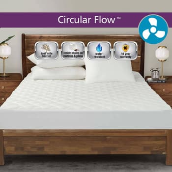 All-in-one Circular Flow™ Fitted Mattress Pad - Boscov's