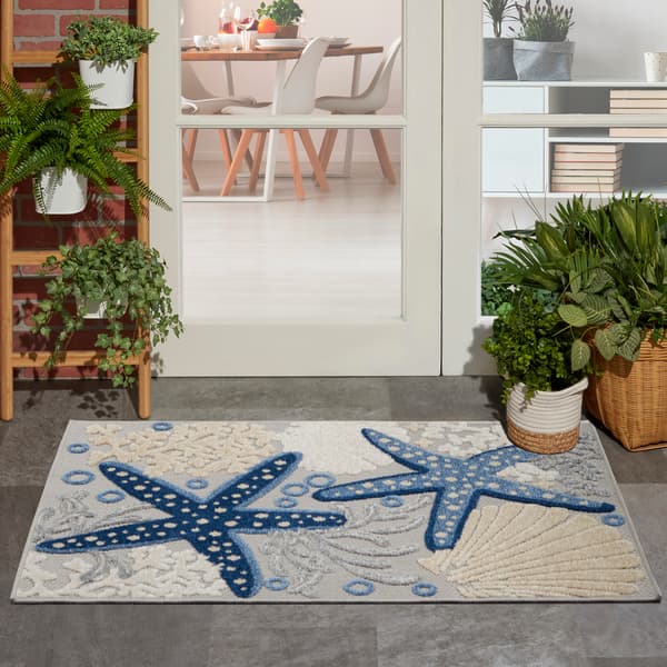 Nourison Aloha Starfish Print Indoor/Outdoor Area Rug