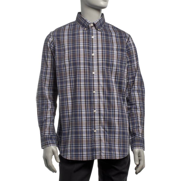 Mens Architect® Button Down Poplin Shirt - Pewter Navy