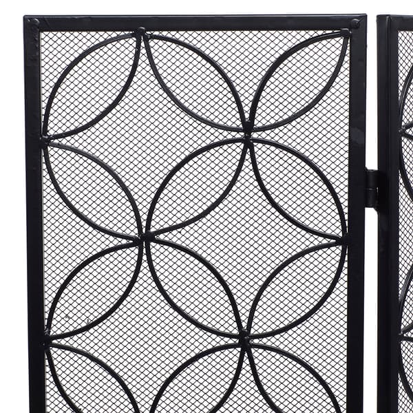 9th & Pike&#174; Black Metal Decorative Fireplace Screen