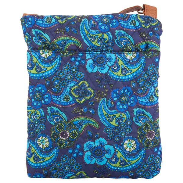Stone Mountain Quilted Lockport Paisley Garden Crossbody - Navy
