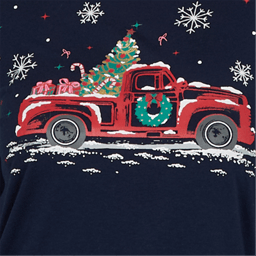 Womens Ruby Rd. Happy Holidays Christmas Truck Tee