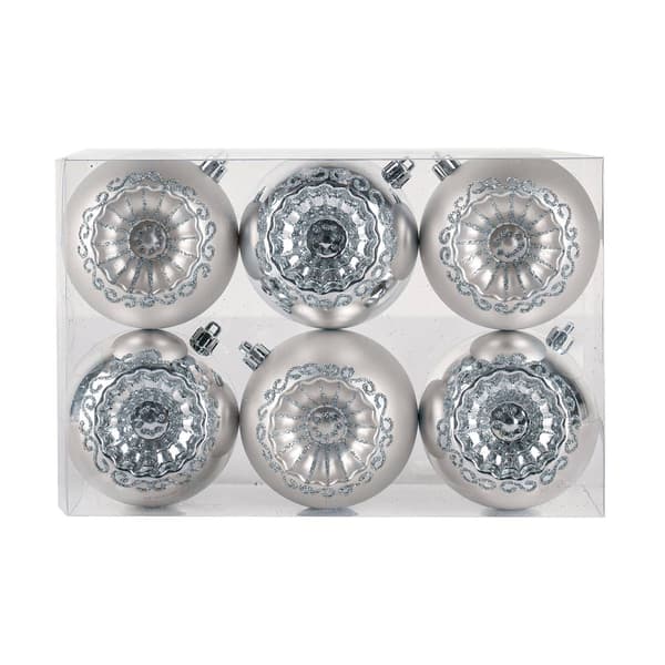 National Tree 6pc. Silver Shatterproof Ornament Balls