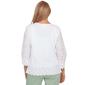 Petites Alfred Dunner St. Augustine Solid Eyelet Trim Top With N - image 2
