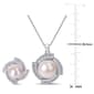 Gemstone Classics™  3 3/4ctw. Cubic Zirconia Halo Necklace Set - image 3